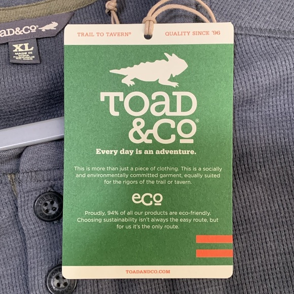 NWT Toad&Co Men's XL Gray Long Sleeve Shirt - Picture 10 of 10